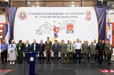 Minister Gašić declares 3rd CISM World Military 3x3 Basketball Championship open